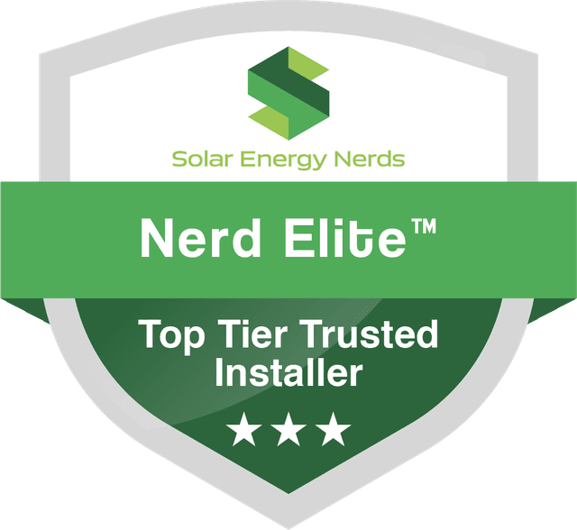 Solar Energy Nerds Nerd Elite Top Tier Trusted Installer badge